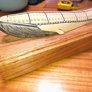 Edmond Products Scrimshaw Whale Cribbage Board With Sea Urchin Pegs
